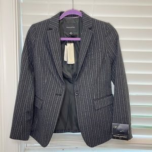 Banana Republic Black & White Vertical Striped Blazer